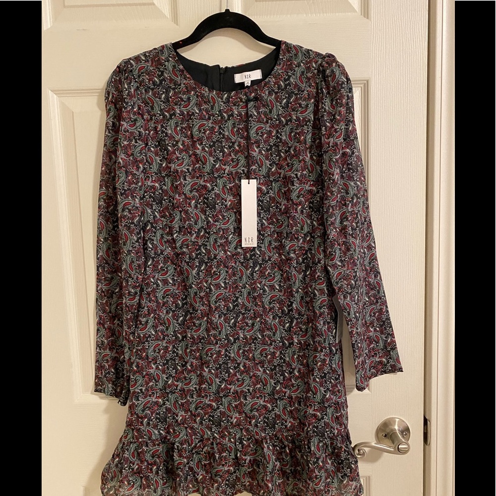 NSR Floral Ruffled Chiffon Dress